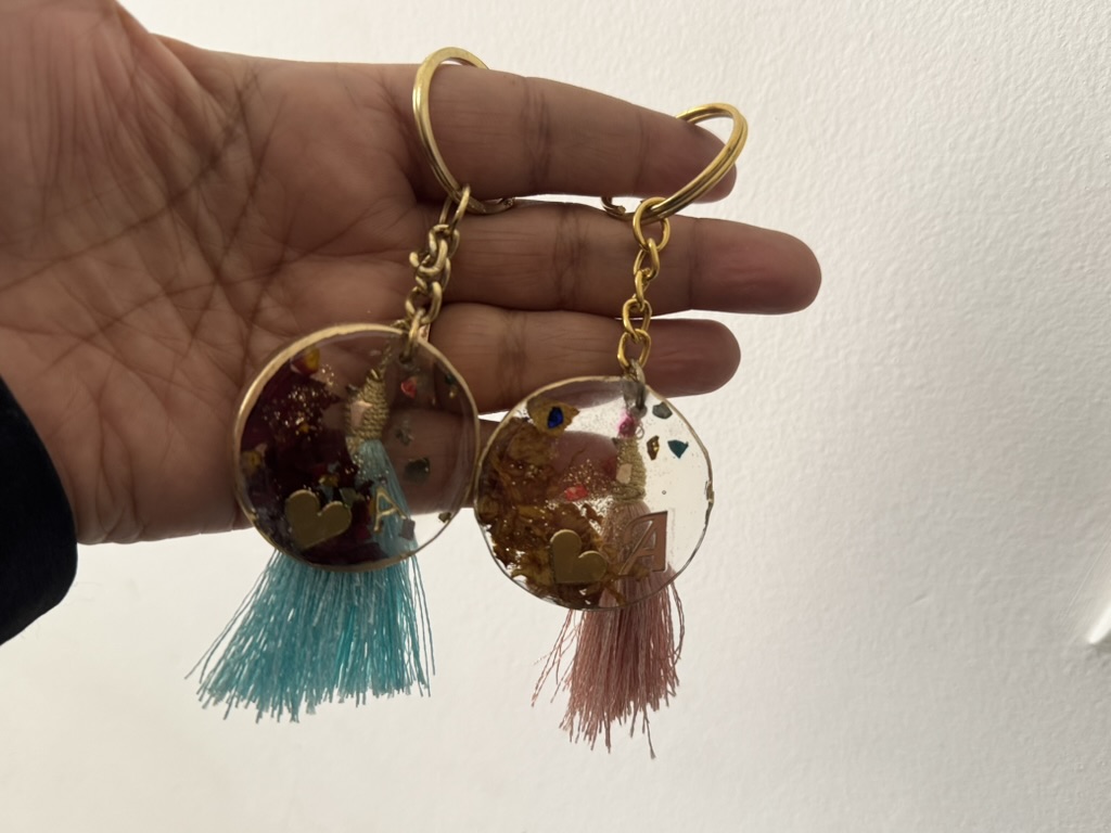 Resin Round Key Chain